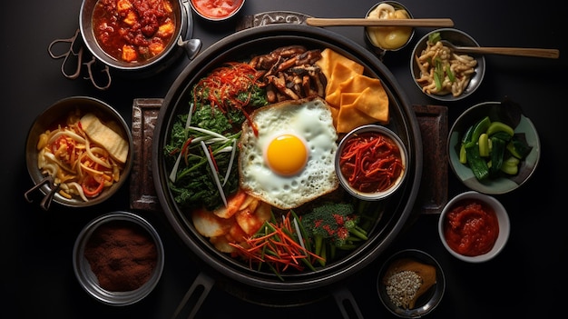 korean traditional food set