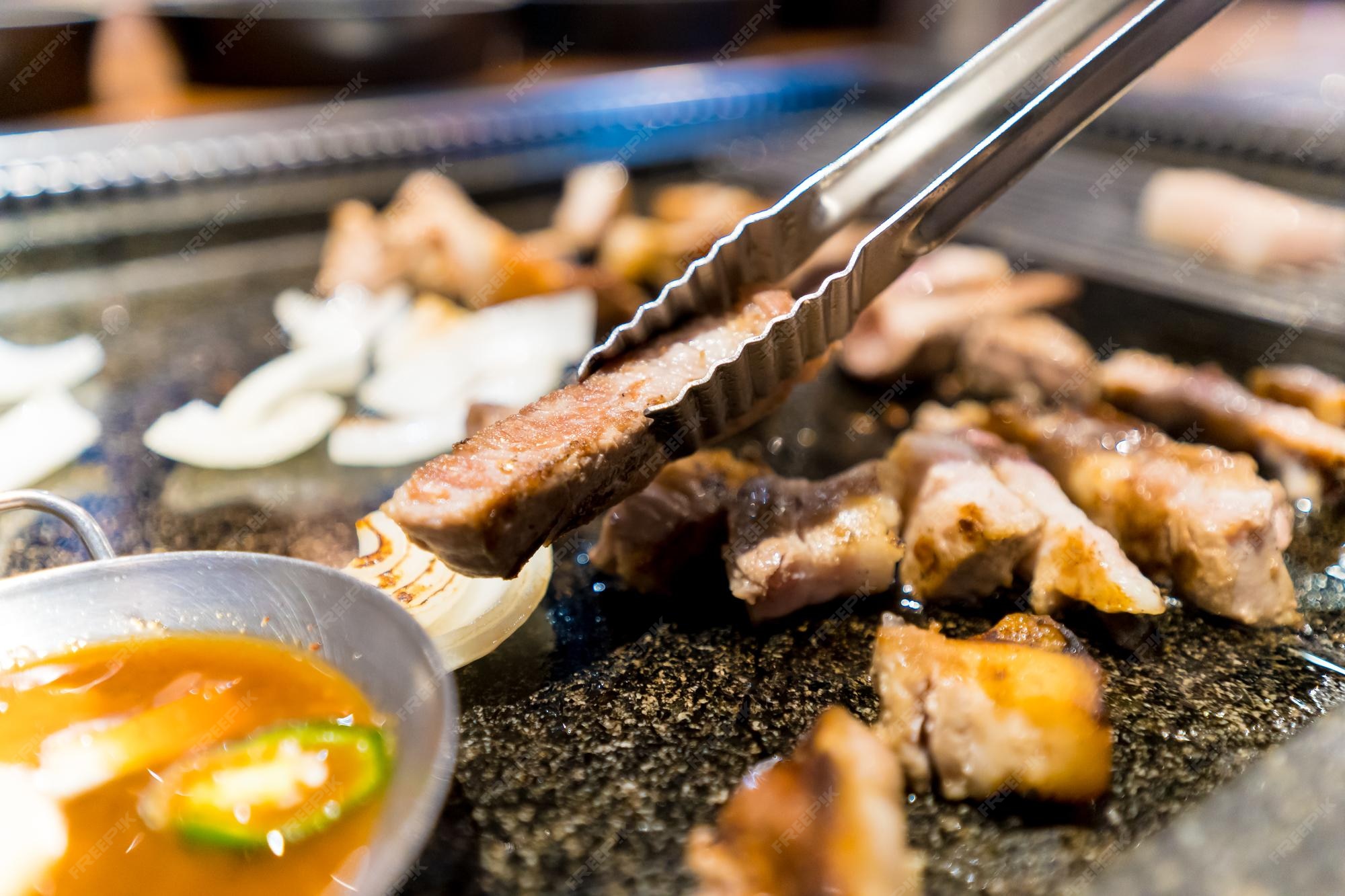 Premium Photo | Korean Traditional grill Pork Beef BBQ (Samgyeopsal Gui