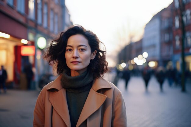 Korean woman in a street daily scene