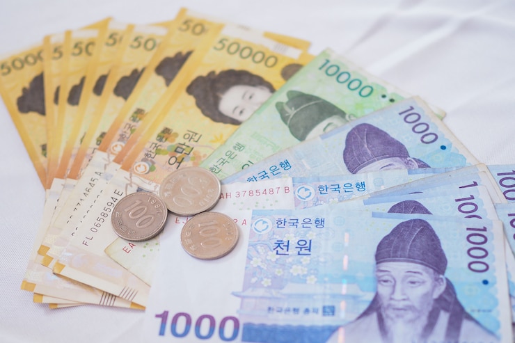 Photo 한국 원화와 돈 원화