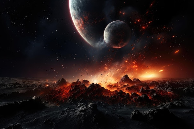Kosmische Armageddon Oordeelsdag van de planeet Aarde