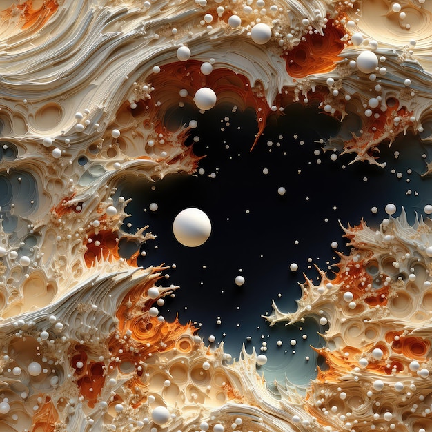 Foto kosmische dromen 3d celestial naadloze patroon artistieke decoratieve achtergronden en behang
