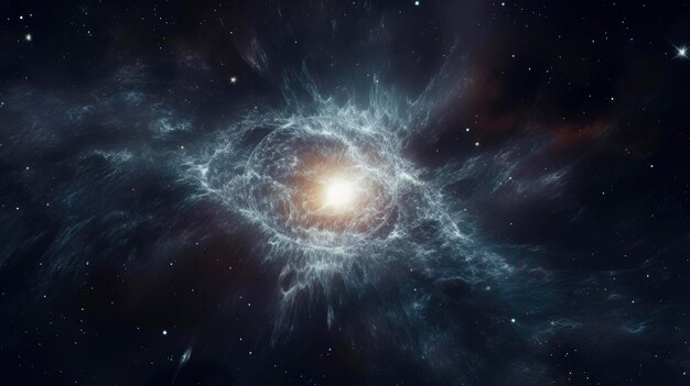 Kosmische foto van een witte dwergster op korte afstand gedetailleerde professionele ruimtefoto met hoge resolutie