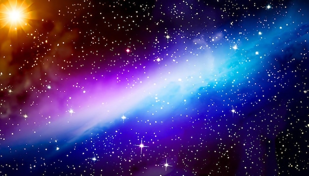 Kosmische reis Gratis foto van de ruimte achtergrond met sterrenstof en schitterende sterren Verken het realistische