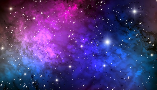 Kosmische reis Gratis foto van de ruimte achtergrond met sterrenstof en schitterende sterren Verken het realistische
