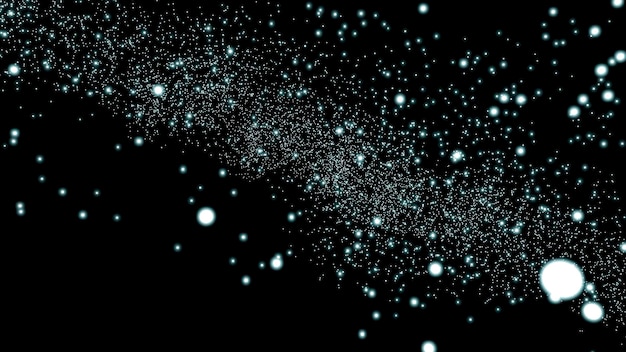 Kosmische ronde kleine deeltjes op de Melkweg achtergrondontwerp vliegend ruimte stof tussen sterren