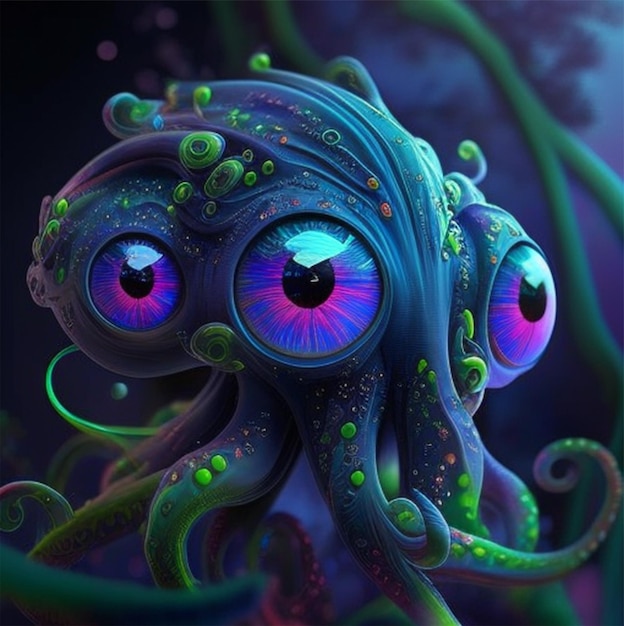 Kosmische schattige Lovecraft Creatures Beautiful