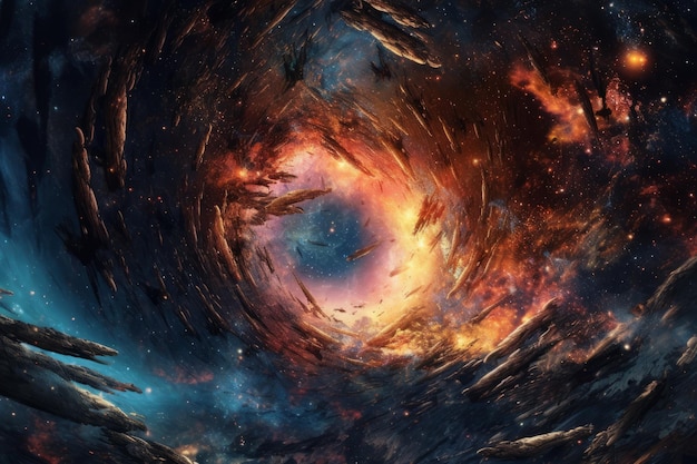 Kosmische Supernova genereert wormgat voor interstellaire reizen Generatieve AI