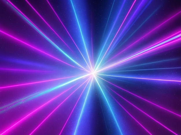 Kosmische verlichting Neon Laser Show met Star Beams Abstract Laser Display