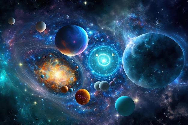 Kosmologische achtergrond sterren planeten en sterrenstelsels ruimte- en tijdreizen