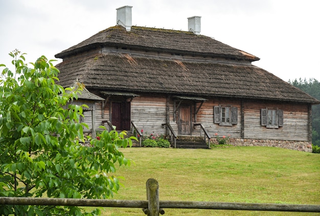 Kosovo, Belarus, 07-04-2021: House manor Tadeusz Kosciuszko in Belarus in summer.