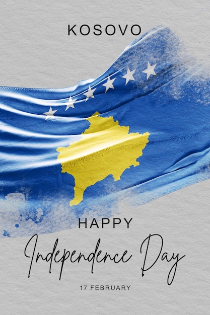 Kosovo Independence day template design for social media and print media banner design