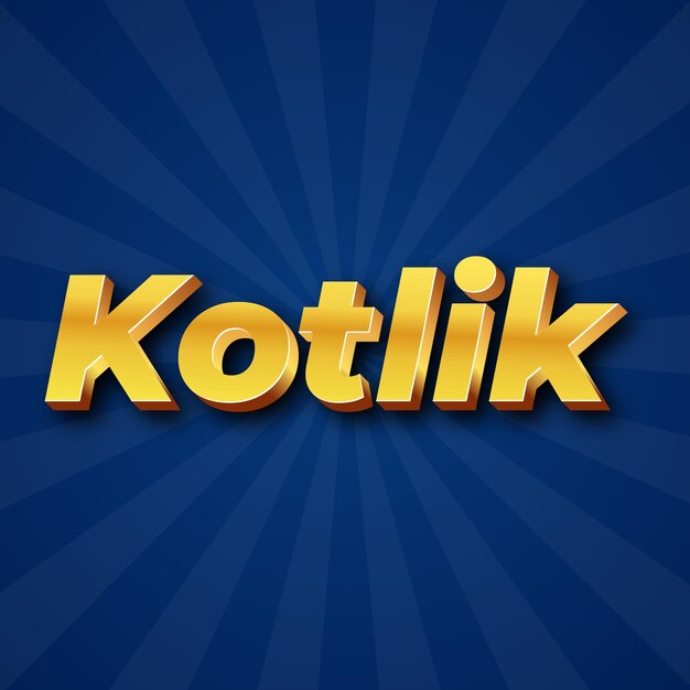 Kotlik text effect gold jpg attractive background card photo