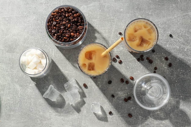 Koud drankje voor verfrissende ijskoffie Fris zomers drankje