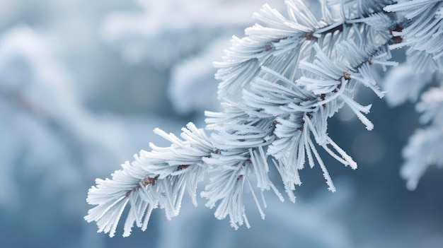 Koude sneeuw bedekte dennenboomstammen