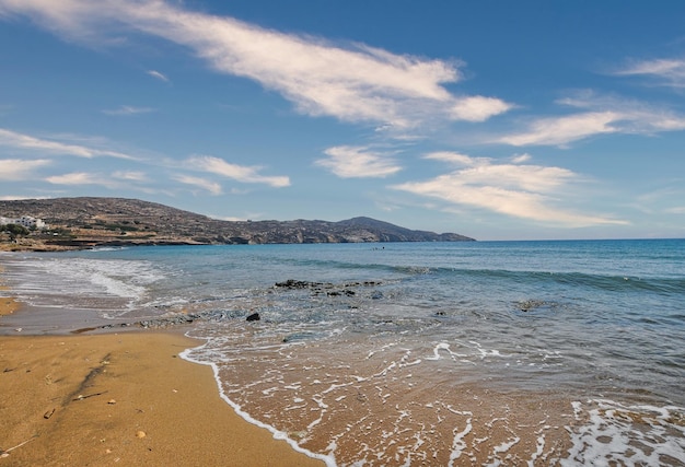 Koumbara beach in Ios island Greece