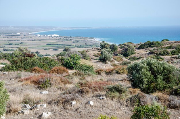 Photo kourion archaeological site the archaeological remains of kourion picturesque nature cyprus