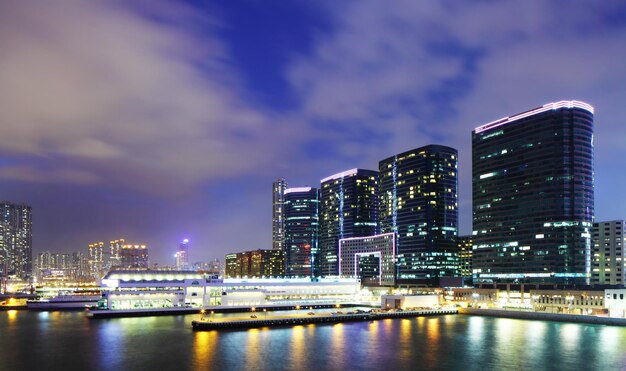 Kowloon downtown at night