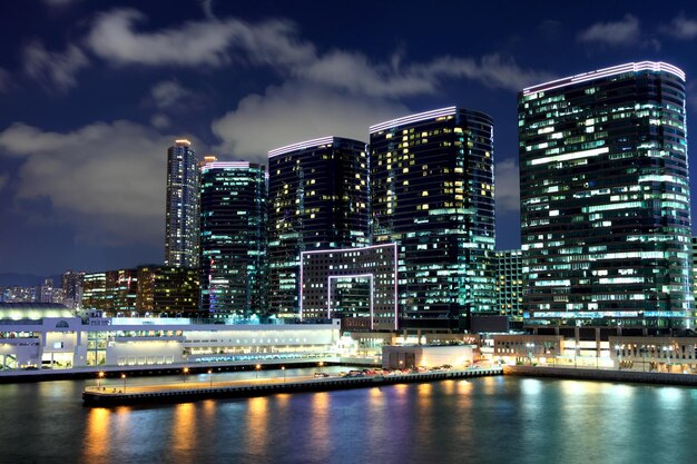 Kowloon side in Hong Kong at night