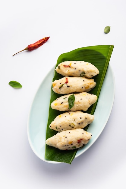 Kozhukatta Pidi is a steamed snack food from kerala rice flour with finger impressions