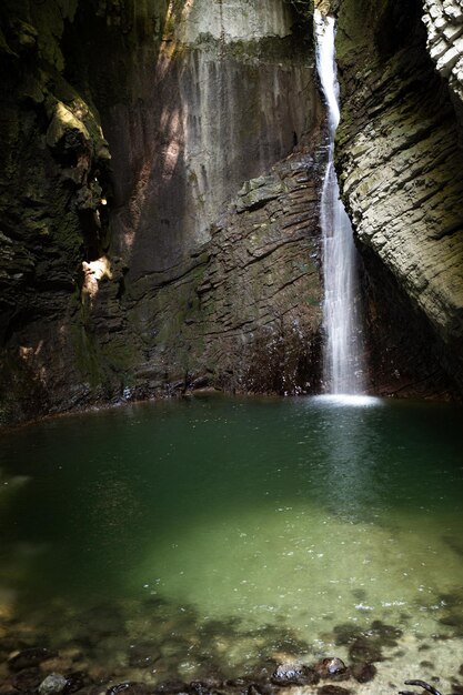 Kozjak waterfall in slovenia europe