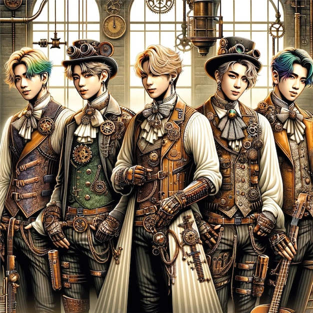 Kpop steampunk style band