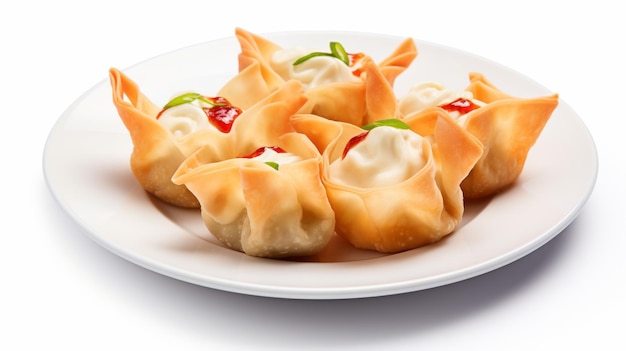 Krab en roomkaas Wontons