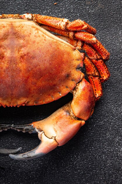 krab schaal-en schelpdieren gekookte schelpdieren klaar om te eten verse maaltijd voedsel snack op tafel kopie ruimte voedsel