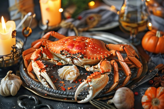 Krabbengerechten Feestviering Gastronomie van zeevruchten