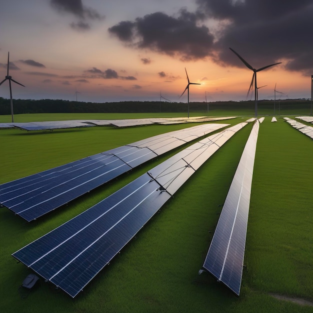 Krachtcentrale met zonnepanelen