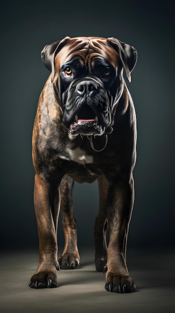 Krachtig portret van een Engelse Boxer Dog