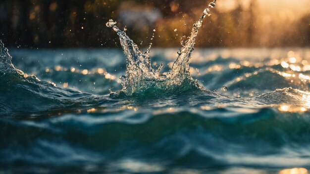 Krachtig waterspatten Gegenereerd met AI