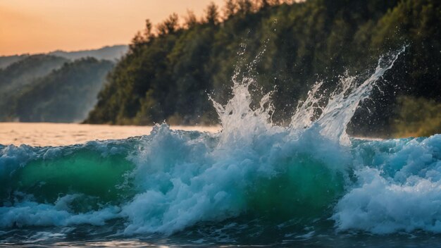 Krachtig waterspatten Gegenereerd met AI