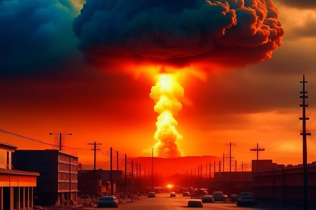 Krachtige nucleaire explosie