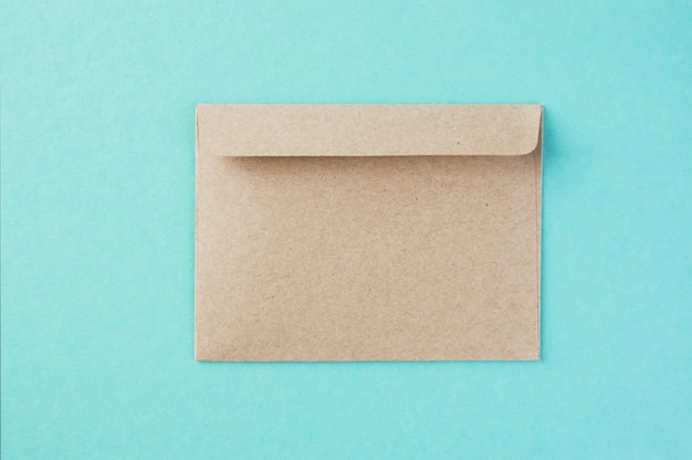 Kraft envelope on mint