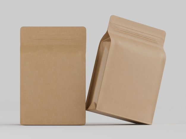 Kraft koffiebakjes mock-up display