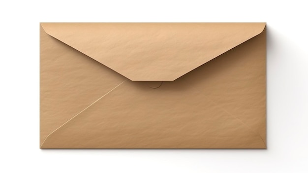 Kraft paper envelope with a window cutout