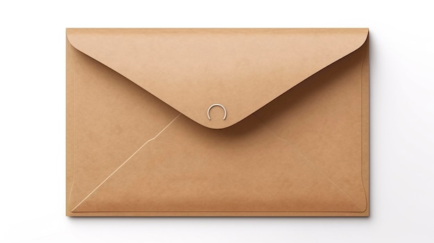 Kraft paper envelope with a window cutout