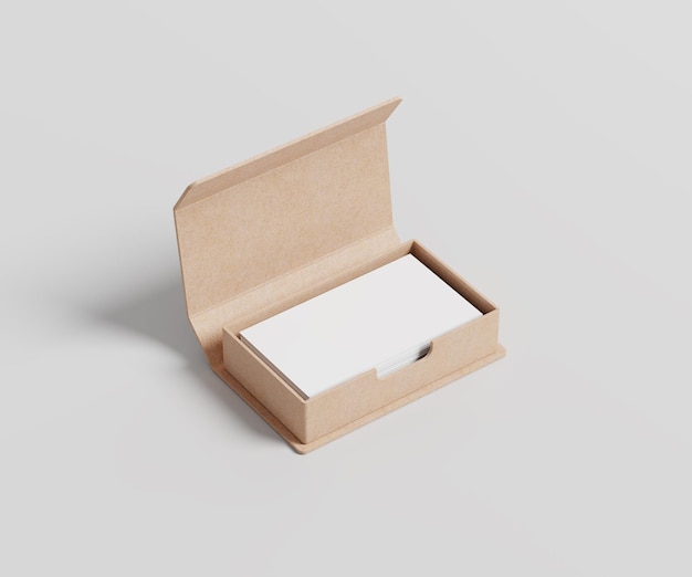 Kraft square box with an open lid