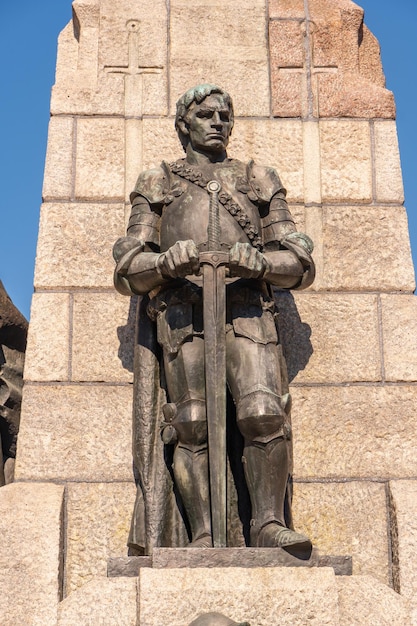 Krakau Polen 14 maart 2022 Grunwald Monument in Krakau architect en beeldhouwer Antoni Wiwulski