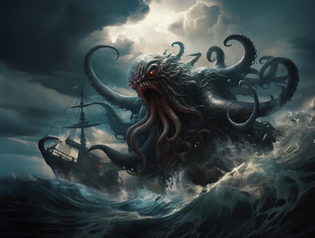 Kraken is een mythologisch zeemonster van gigantische grootte.