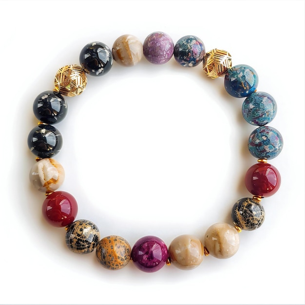 Kralen op een witte achtergrond Armband voor vrouwen