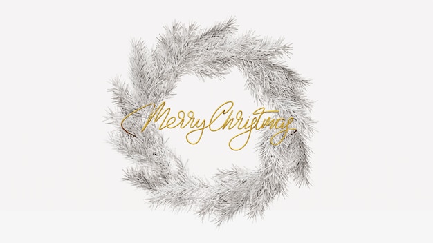 Krans met Merry Christmas belettering