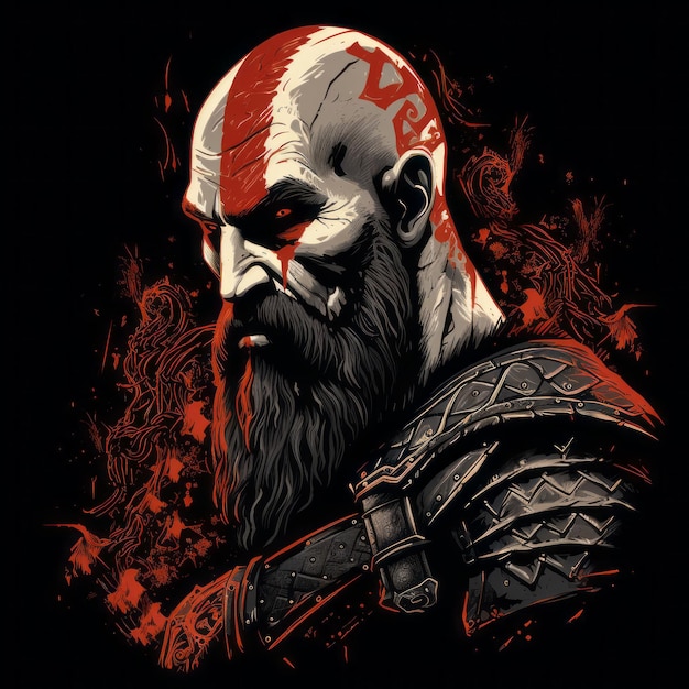 Kratos - Rage of Sparta  God of War Ragnarok Art Board Print for