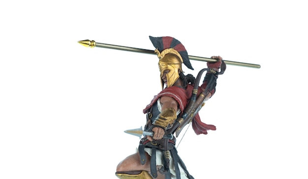 krijger gladiator op witte achtergrond