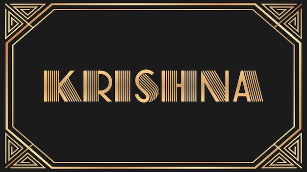 Krishna Jazz Gold Text