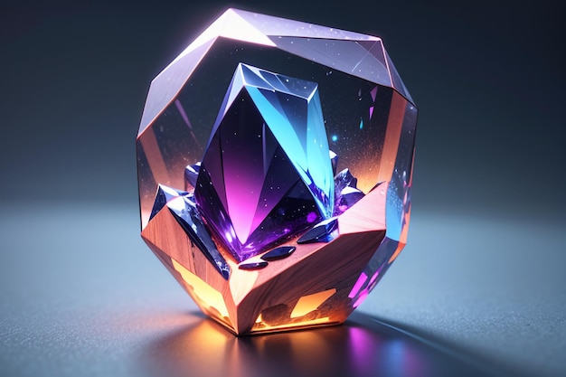 Kristal helder kleurrijke edelsteen diamant gesneden doorzichtige kristal behang achtergrondfotografie