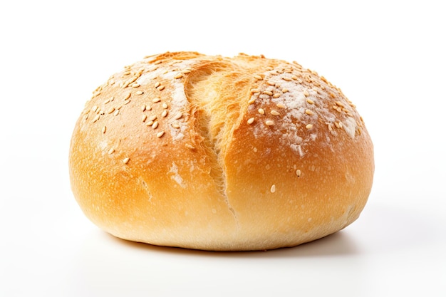Krokant broodje geïsoleerd tegen een witte achtergrond