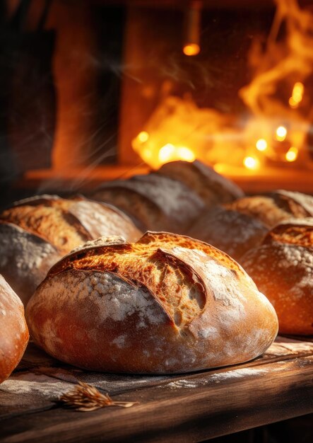 Krokant gebakken zuurdesembrood in de oven Broodbereiding Generatieve AI