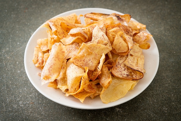 Krokante Zoete Taro Chips - Gezonde snack